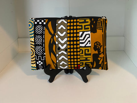 Afrocentric Patchwork Zipper Clutch