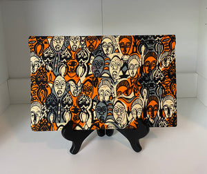 African Masks Envelope Clutch